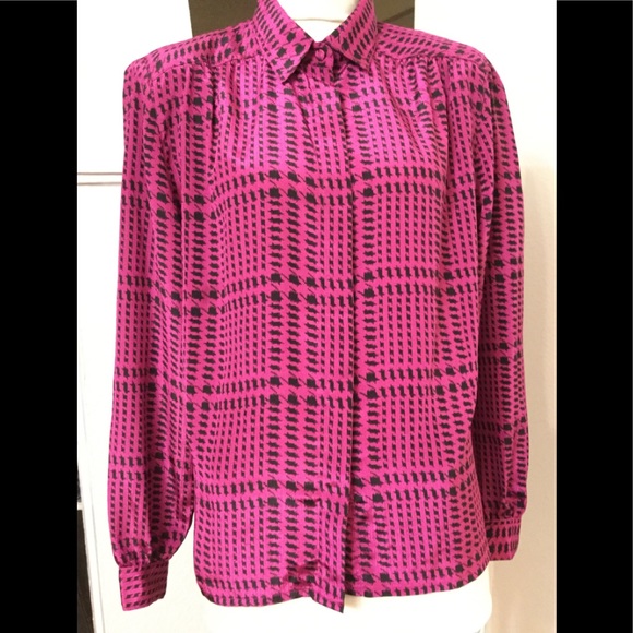 blouses Tops - 80’s Vintage “Blouses” Blouse Top Button Up Button